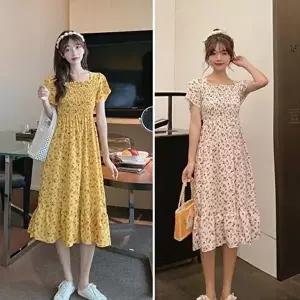 여름 샤랄라 허리주름 스모크밴딩 원피스 플라워치마 (HSJ-WBCBDD6)