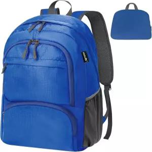 홀리럭 20L 경량 패커블 하이킹 데이팩 접이식 남성용 스몰 트래블 아웃도어 숄더백-블루