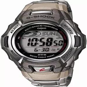 카시오 남성용 G-Shock MTGM900DA-8CR 터프 솔라 아토믹 스테인리스 스틸 스포츠 워치