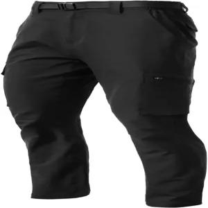 UTWGN 남성 경량 카고 팬츠 방수 퀵 드라이 전술 벨트 포함 야외 하이킹 바지