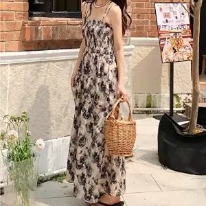 플라워 휴양지원피스 원피스 쉬폰 (HSJ-WF5515F)