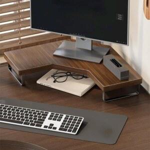 데스크톱 키높이 선반 모니터 키높이 선반 모니터 받침대 디스플레이 받침대 키보드 받침대 탁상 받침대 코너 매트 높은 받침대 책상 선반 테이블 삼각 수납 선반