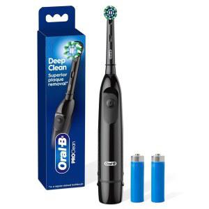 Oral-B Pro 100 CrossAction, 배터리 전원 블랙, 1개(1팩) 칫솔,
