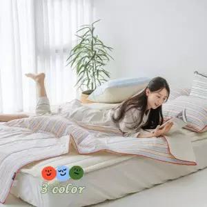 TBZ 테리 순면 시어서커 누빔이불패드세트 SS 팝레드