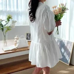 미니 원피스 화사한원피스 플레어 루즈핏 펀칭 (HSJ-WF5510E)