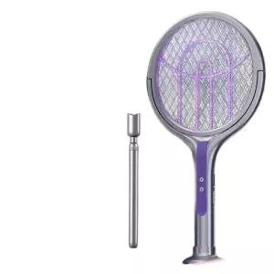 캠핑용 모기채 충전식 회전형 파리채 전기모기채 각도조절 전자파리채 충전식전기모기채 전기