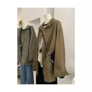 M2 여성 카디건 러블리 칼라 네포켓 집업 긴팔 중기장 데님 상의 가을 JEN3