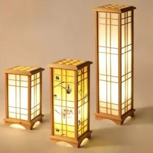 한옥 무드등 램프 일식당 인테리어 사각 한지 담벼락 조명