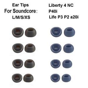 Anker SounDCore Liberty 4 NC Life P2 P3 A20i P40i 이어 버드 플러그 헤드폰 케이스 용 실리콘 팁