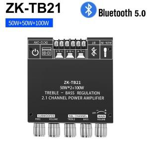 ZK-TB21 2.1 채널 블루투스 5.0 서브우퍼 앰프 보드 50W X 2  100W 베이스 오디오 스테레오 파워 앰프 TPA3