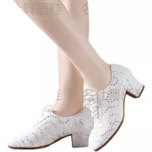 라인댄스 부츠 슈즈 라틴 구두 라틴화 댄스화 화이트 여자
