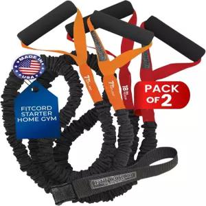 도어 앵커가 장착된 아메리칸 메이드 FITCORD 저항 밴드 2팩 남녀를 위한 안전하고 내구성 있는 신체