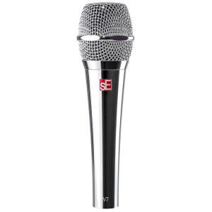 노래 음성 스튜디오 녹음을 위한 SE ELECTRONICS V7 다이내믹 마이크 슈퍼카디오이드 알루미늄 보이스 코일이 장착된 XLR 휴대용 전문가용 CHROME