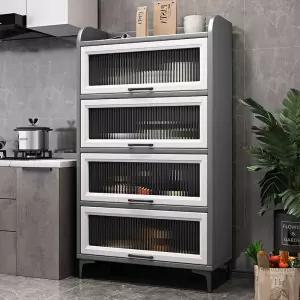 유리도어 수납장 홈카페 주방 그릇 키큰 팬트리 밥솥 캐비닛 컵보드