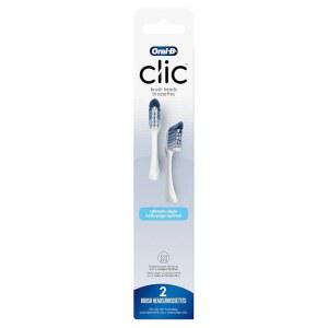 Oral-B Clic 칫솔 교체 헤드, 헤드 화이트 브러시 리필 2개,