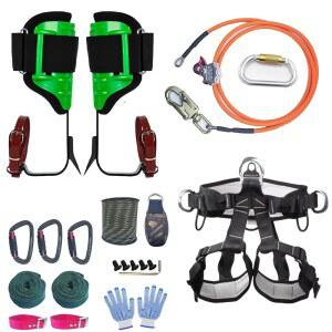 Lydnvjx 나무 등반 장비, 플립 수목 장비 및 클라이밍 가능한 스틸 조절 포함, 스파이크, 라인 스트랩 사냥, 과일 코어 등산가, 따기