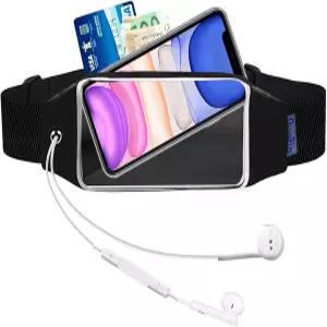 QUANFUN 여성용 러닝 벨트 패니 팩 백 머니 방수 운동 허리 파우치 휴대폰 홀더 터치스크린 체육관 기프트