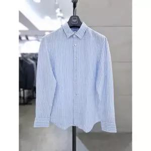 [바쏘옴므]바쏘옴므 세이브존03 바쏘옴므 스카이블루 스트라이프 린넨 셔츠 WSYFZ1TT30ASKY (48364679)