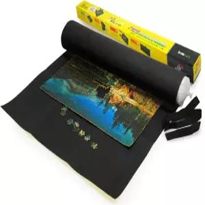 라비버트 3000 조각 직소 퍼즐 매트 롤업 휴대용 보드 간편한 운반 및 보관을 위한 자이언트 펠트 긴 상자