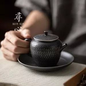 화분 중국 아트 블랙 필터 빈티지 주전자 도자기 홍차티팟