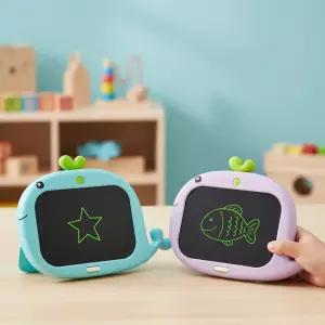 고래 매직보드 그림판 드로잉 패드 낙서 스케치 메모장 전자노트 어린이 휴대용 (연보라)