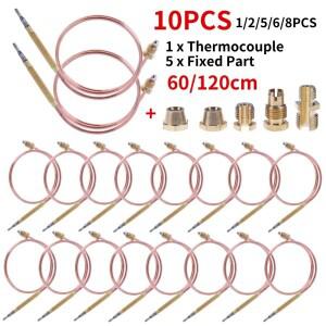 1-10pcs 범용 가스 열전대 밸브 60120cm 온수 보일러 오븐용 벽난로 교체 온도 컨트롤러 프로브