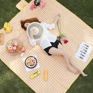 접이식 피크닉 매트(옐로우 체크) G