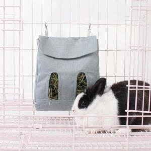 햄스터 건초 피더 가방 보관 자루 작은 동물 토끼 물기 방지 먹이