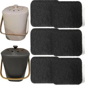 퓨리파이로직스 퇴비통 냄새 필터 교체용 타원형 활성탄 실내 조리대 대나무 주방 쓰레기통과 호환 가능