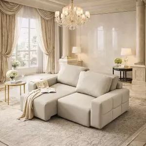 [시트앤모어] 침대형 3인 리클라이너 소파 슬라이딩 스윙 신소재가죽 KC6101R (착불)