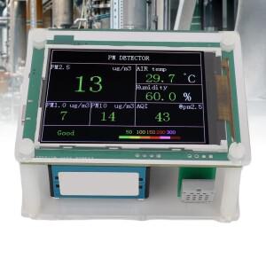 공기 품질 센서 PM1.0 PM2.5 온도 습도 감지 실내 환경 테스터 USB 전원 2.8 인치 TFT 디스플레이