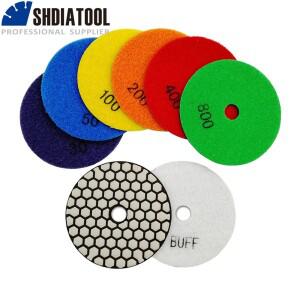 SHDIATOOL 6개입 100mm 연마 패드 # 30-3000 건식 화강암 대리석 도자기 타일 플레이트