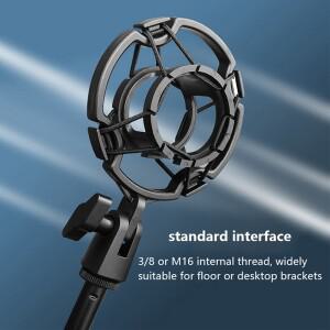 범용 전문 콘덴서 마이크 쇼크 마운트 홀더 블랙 대형 클립 용 스튜디오 녹음 브래킷