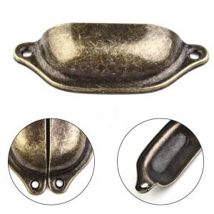 10Pcs 레트로 금속 주방 서랍 캐비닛 도어 핸들 및 가구 손잡이 Handware 찬장 골동품 황동 쉘 풀