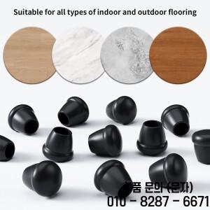 16PCS 라운드 실리콘 의자 다리 팁 캡 안티 스크래치 미끄럼 방지 접이식 금속 커버 나무 바닥 교체