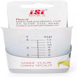 iSi 북미 미니 계량컵 유연한 실리콘 2온스 투명