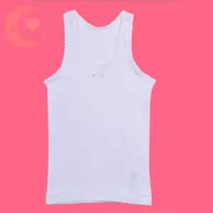 비비의잡화점 트라이 면 백색무지 여아동런닝 어린이런닝