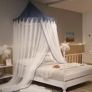 지붕형 공주풍 침대 모기장 야외용