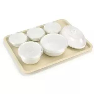 그릇세트 병원용 식판 배식판 성인 나눔 4찬 화이트