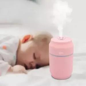 소형가습기 USB 가습기 미니 선풍기 LED등 핑크