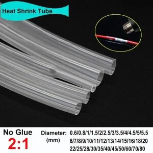 135M 투명 2:1 열수축 튜브 직경. 0.6 ~ 80mm 와이어 수리 DIY 외장 케이블 랩