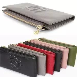 캐주얼지갑 JCH 소가죽 지갑 여성용 장지갑 지퍼 카드 동전 학생