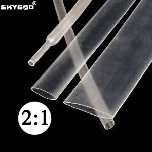 1~ 10m 열 수축 튜브 2:1 투명 직경 0.6mm 80mm 폴리올레핀 슬리브 랩 와이어 수리 DIY 케이블 보호기