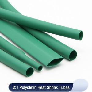 1~ 10m 녹색 열 수축 튜브 2:1 직경 0.6mm 80mm 슬리브 DIY 랩 와이어 수리 케이블 보호기