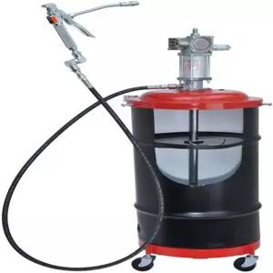 링컨 6917 휴대용 공기 50 1 공압 이중 작용 그리스 펌프 드럼 돌리 7피트 고압 호스 헤비 듀티 제어 밸브