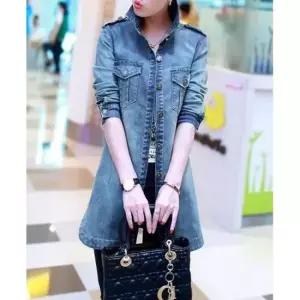 여성 봄 간절기 포켓 데님 중청 자켓 가디건 셔츠