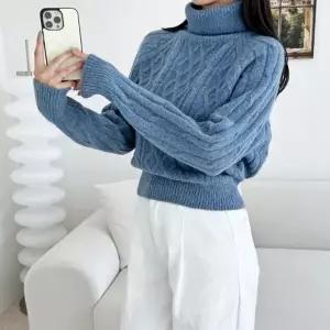 램스 꽈배기니트 겨울니트 여성 꽈배기 가을 니트 램스울니트 심플