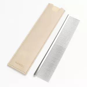 둥근 이빨로 엉킴과 매듭을 정리하고 제거할 수 있는 Pupwell 스테인리스 스틸 메탈 일상용 반려견 빗으로