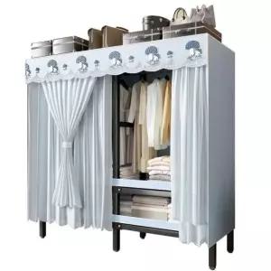 조립식 간이옷장 시스템 비키니 스틸 커버형 드레스룸 옷방 행거랙