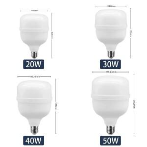 2-5pcs 큰 LED 전구 E27 50W 40W 30W 20W AC 100V-240V 따뜻한 흰색 2700K 자연 4000K 빛 가정용